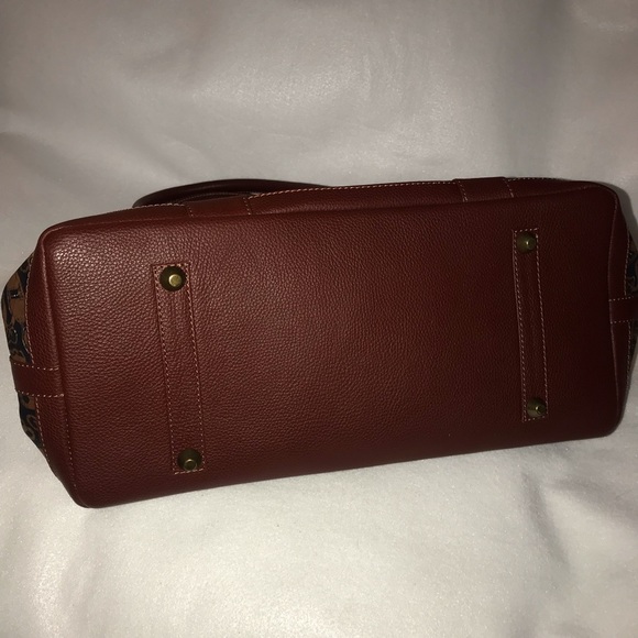 Brand new dark brown leather ethnic Batik Tote Bag - Picture 5 of 8